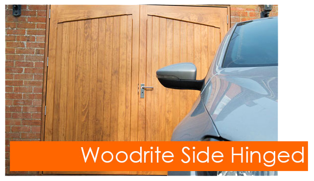 Woodrite side hinged garage doors